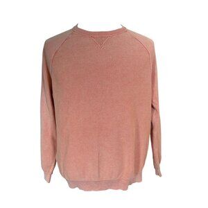 Tommy Bahama Men's Orange Faded Crew Neck Lightweight Sweater Large